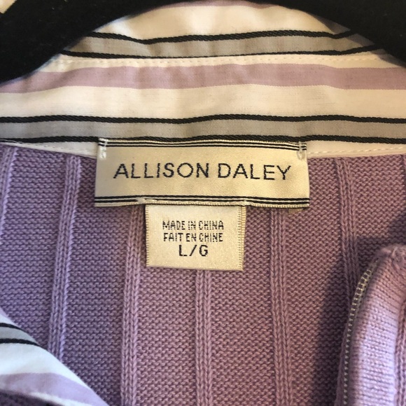 Allison Daley Lilac Sweater with Collar & Cuffs - Picture 3 of 8